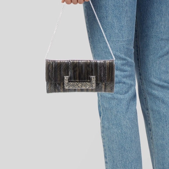 Judith Lieber Leather Pattern Clutch - Picture 2 of 6